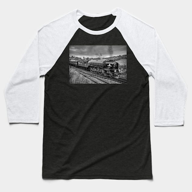 A1 60163 Tornado - Black and White Baseball T-Shirt by SteveHClark